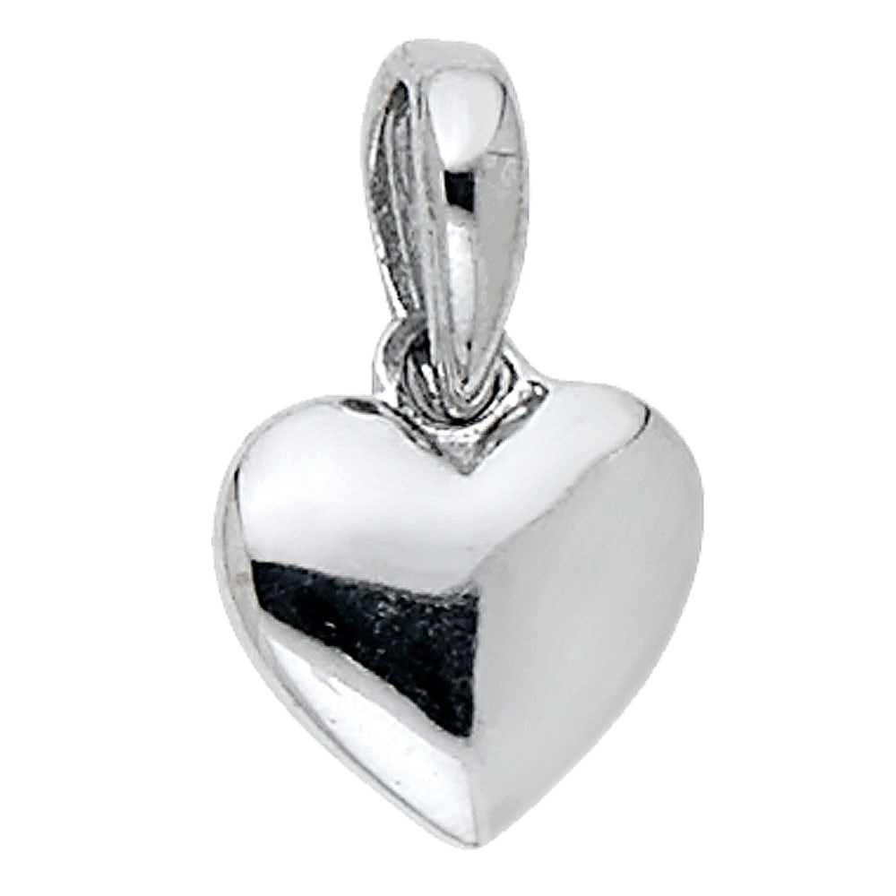 14KW HEART PENDANT: 14KW Heart Pendant Type: Pendant Material Type: 14k Gold Material Color: White Avg. Weight: 0.5 Gr. Size: Height : 7 mm,Width : 8 mm Accessories: None Notice: When purchasing pre-owned goods, please