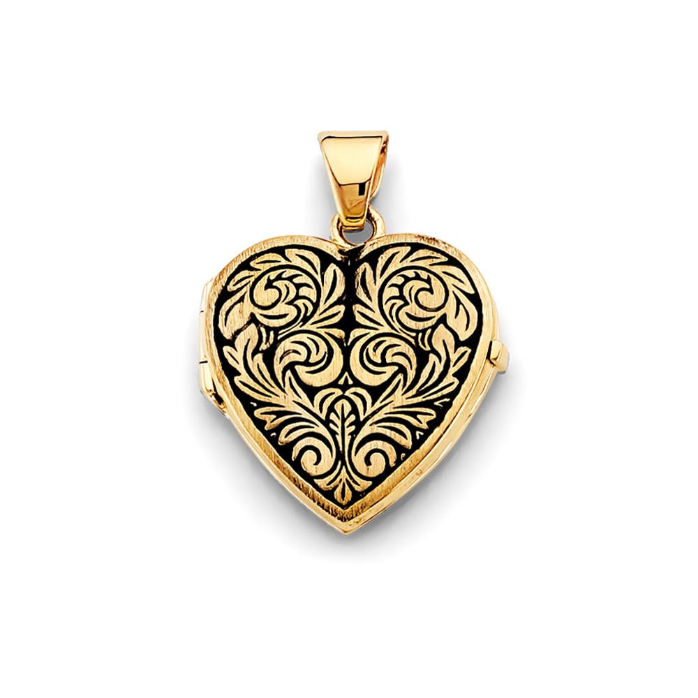 14KY HEART LOCKET PENDANT: 14KY Heart Locket Pendant Type: Pendant Material Type: 14k Gold Material Color: Yellow Avg. Weight: 4.67 Gr. Size: Height : 30 mm, Width : 20 mm Accessories: None Notice: When purchasing p