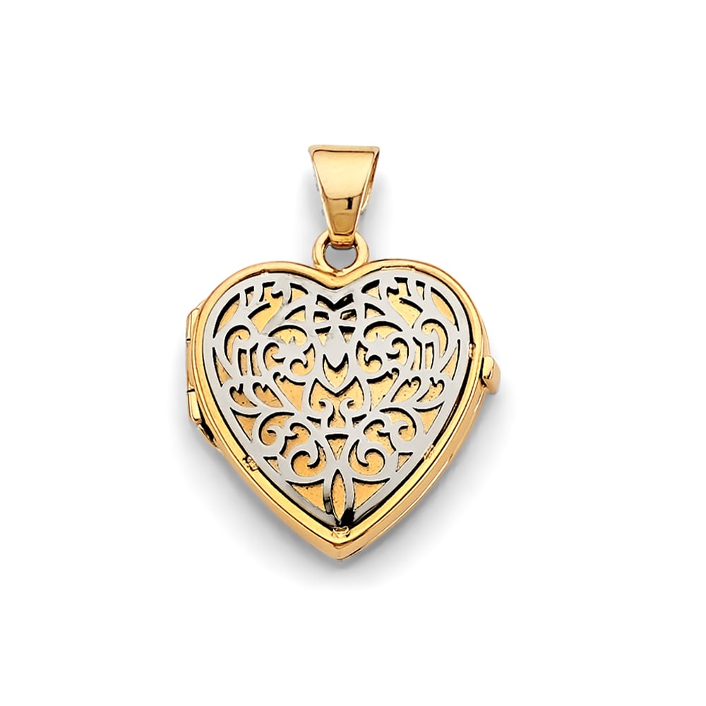 14KY HEART LOCKET PENDANT: 14KY Heart Locket Pendant Type: Pendant Material Type: 14k Gold Material Color: Yellow Avg. Weight: 5.52 Gr. Size: Height : 30 mm, Width : 20 mm Accessories: None Notice: When purchasing p