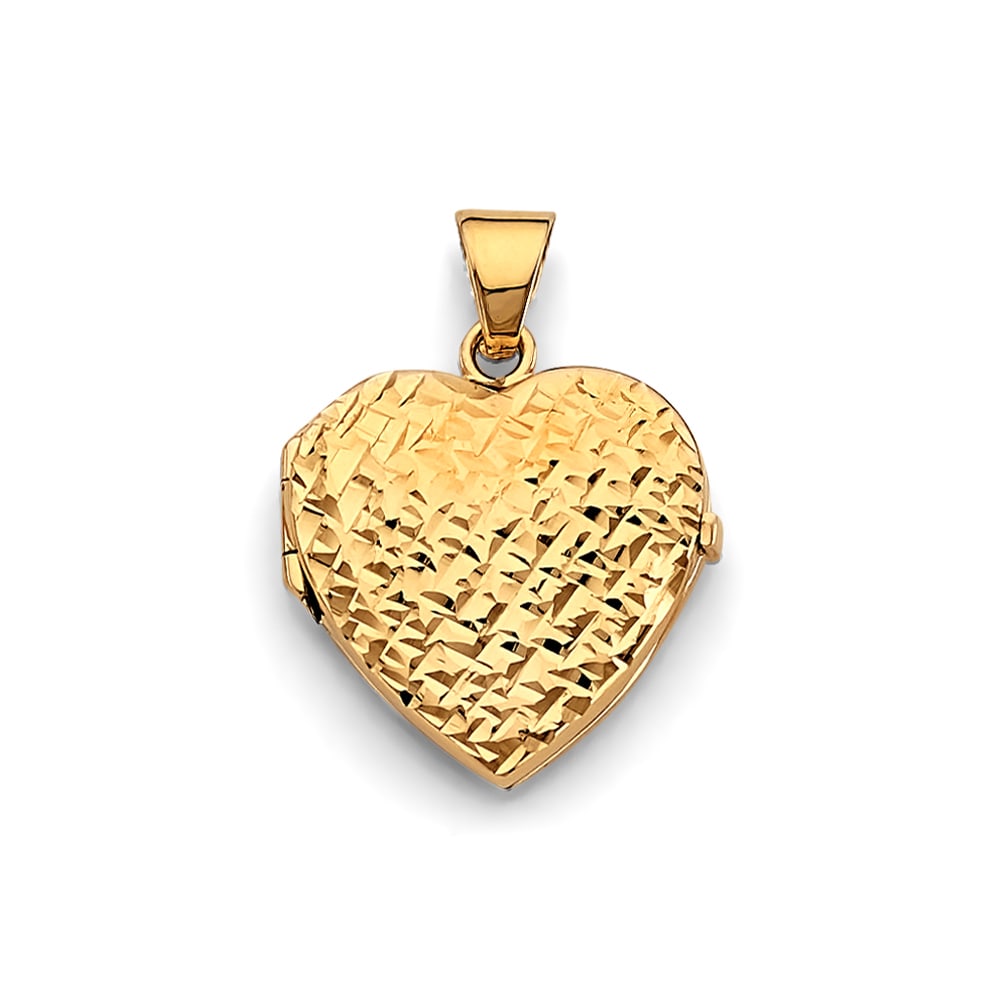 14KY HEART LOCKET PENDANT: 14KY Heart Locket Pendant Type: Pendant Material Type: 14k Gold Material Color: Yellow Avg. Weight: 4.34 Gr. Size: Height : 30 mm, Width : 20 mm Accessories: None Notice: When purchasing p