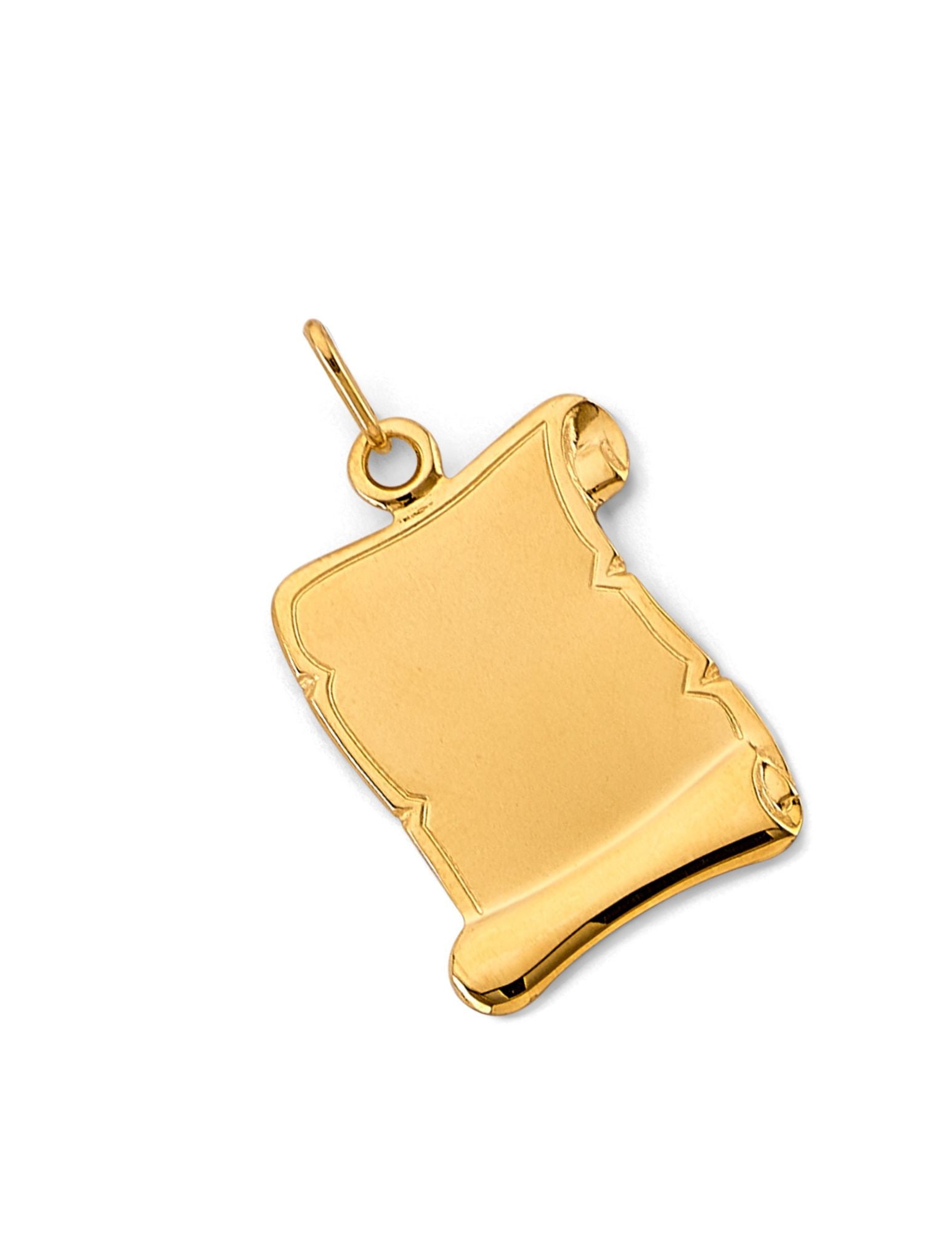 14KY ENGRAVABLE PLAIN PENDANT - 4