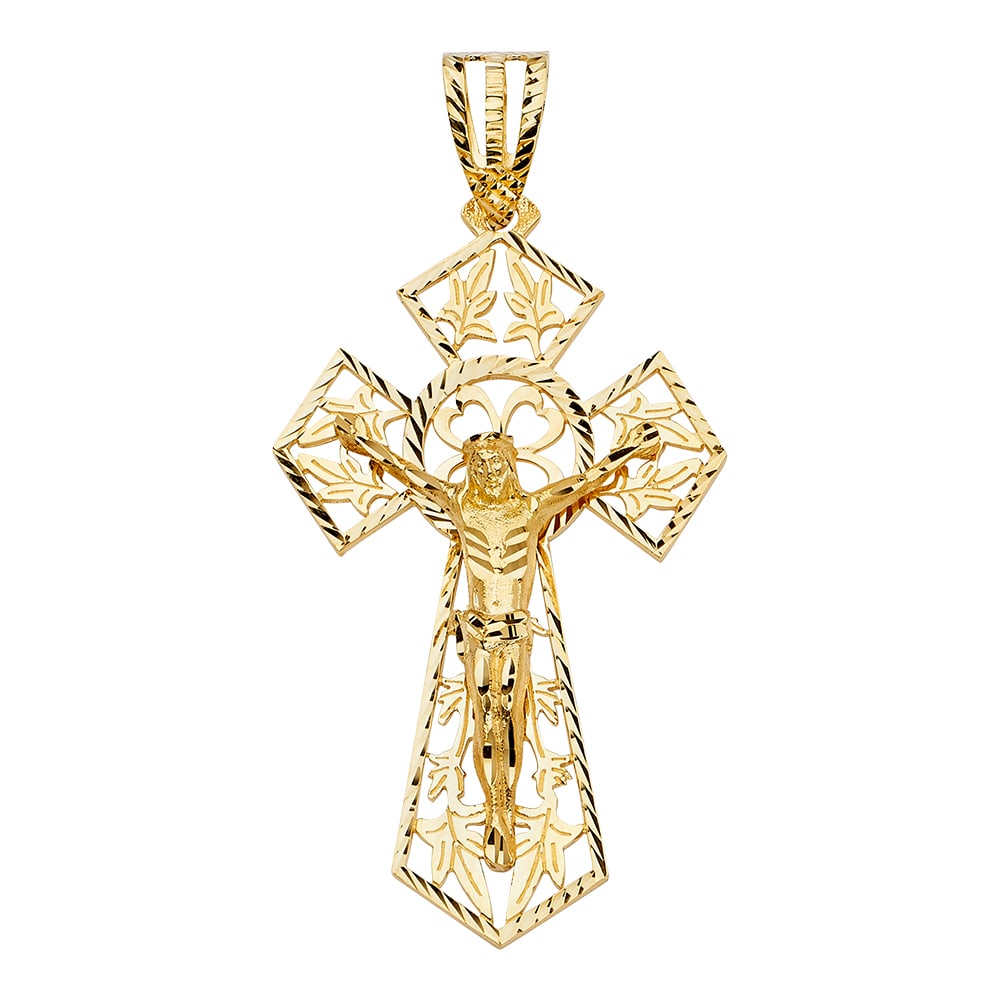 14KY CUT OUT CRUCUFIX PENDANT (1 of 4)