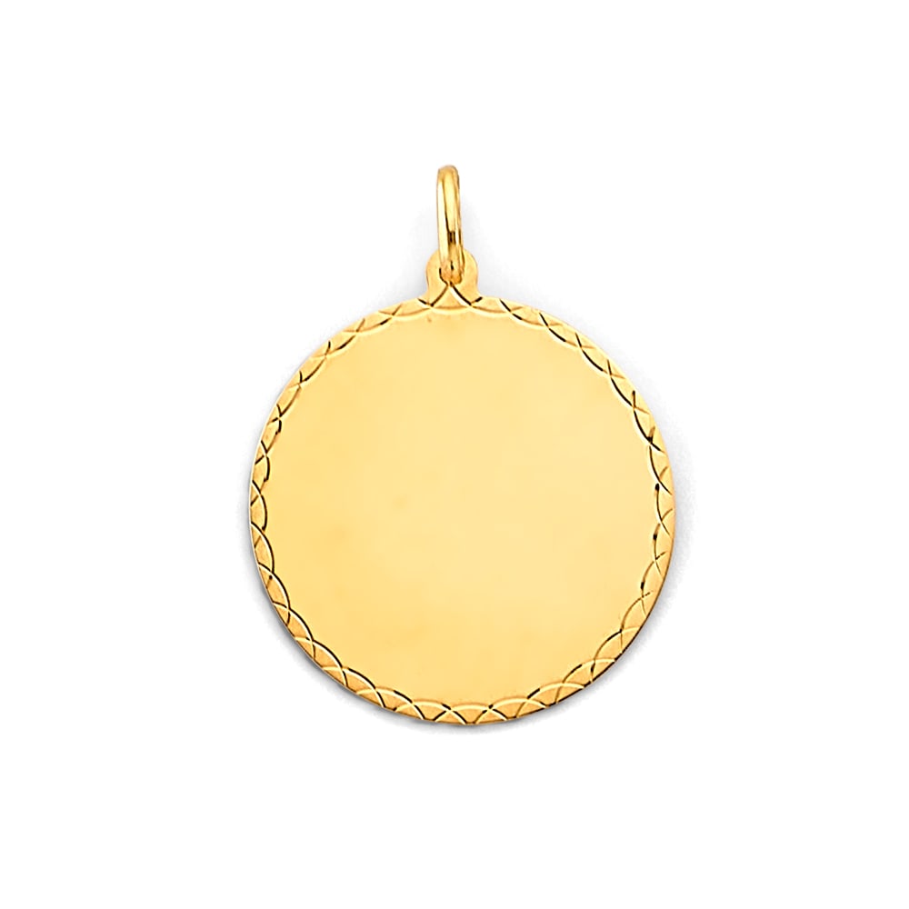 14KY ENGRAVABLE PLAIN PENDANT (1 of 4)