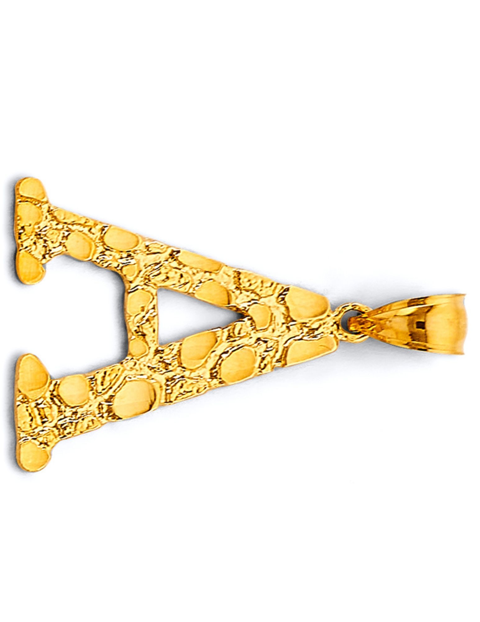 14KY INITIAL NUGGET PENDANT - 2