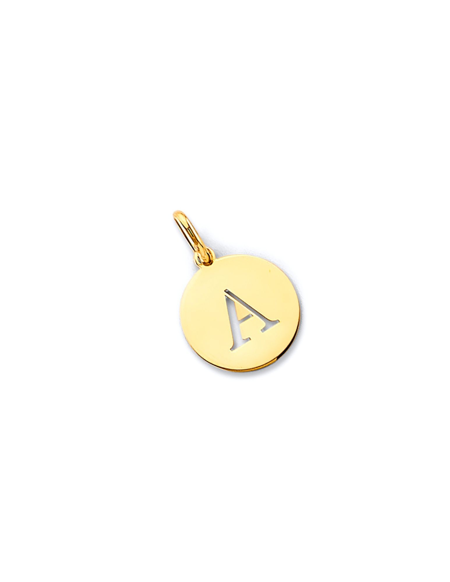 14KY CUT OUT INITIAL PENDANT - 4