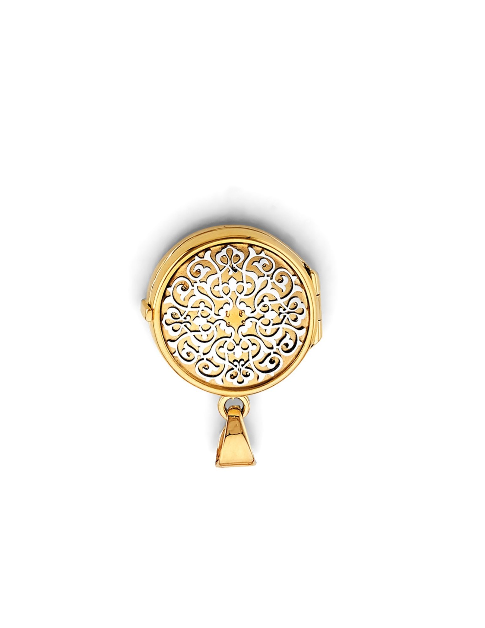 14KY ROUND LOCKET PENDANT - 3