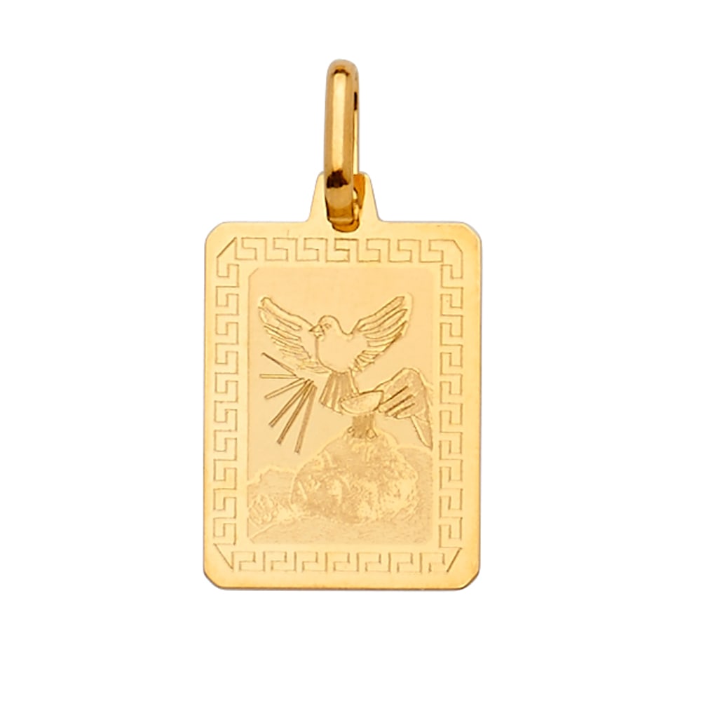 14KY BAPTISM PENDANT: 14KY Baptism Pendant Type: Pendant Material Type: 14k Gold Material Color: Yellow Avg. Weight: 1 Gr. Size: Height : 18 mm,Width : 14 mm Accessories: None Notice: When purchasing pre-owned goods,