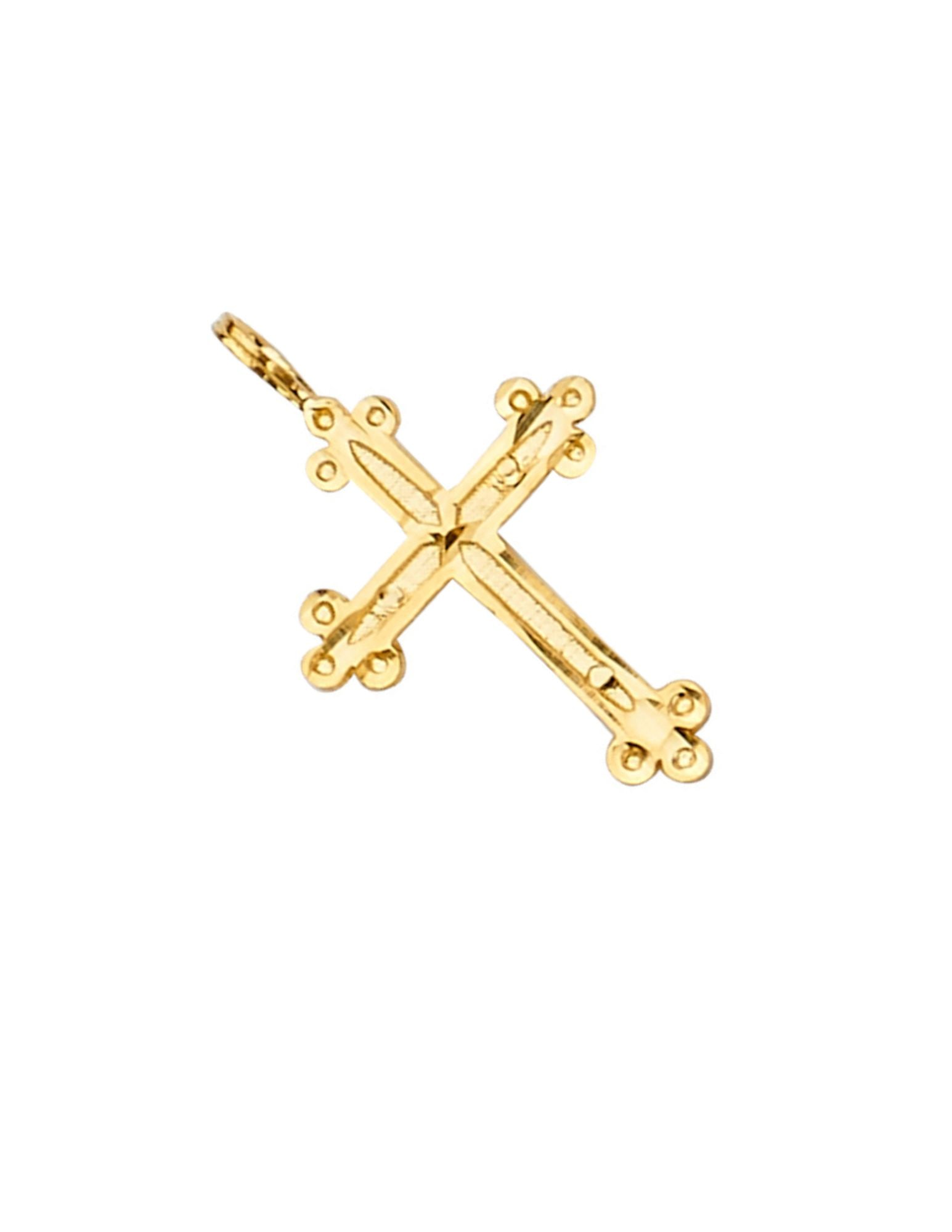 14KY CROSS PENDANT - 4