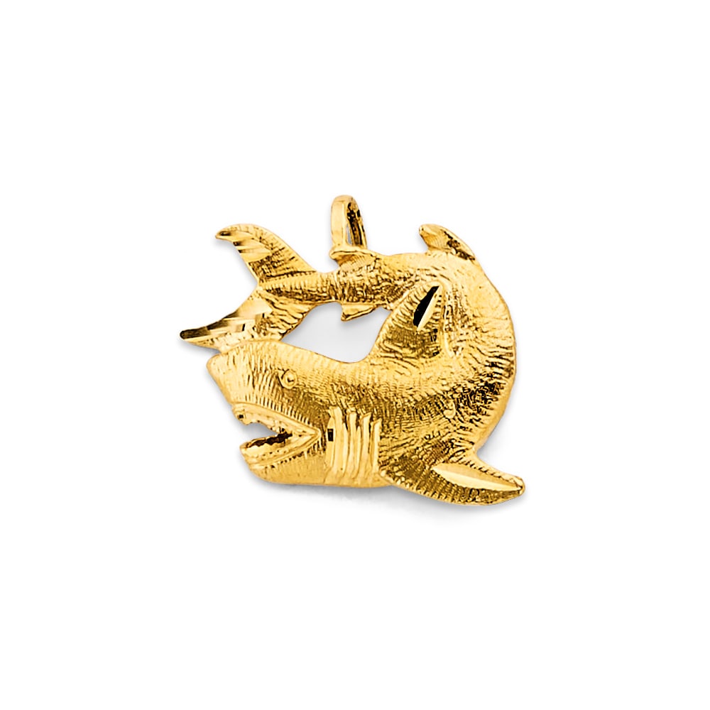 14KY WHALE PENDANT: 14KY Whale Pendant Type: Pendant Material Type: 14k Gold Material Color: Yellow Avg. Weight: 1.57 Gr. Size: Height : 17 mm, Width : 20 mm Accessories: None Notice: When purchasing pre-owned goods,