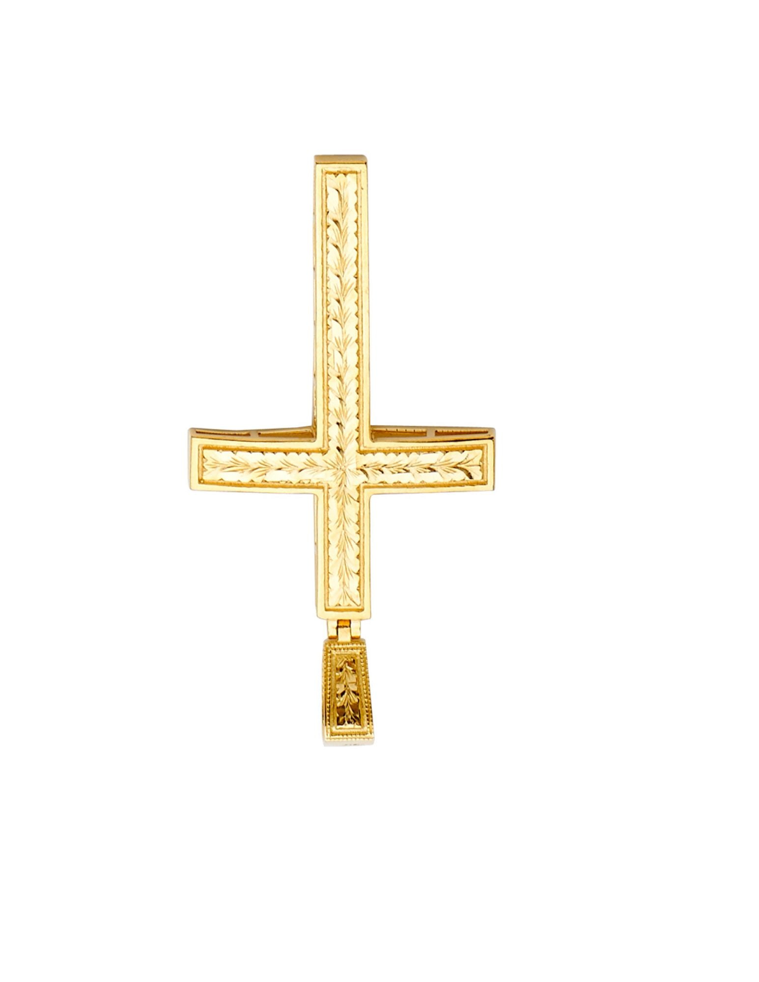 14KY CROSS PENDANT - 3