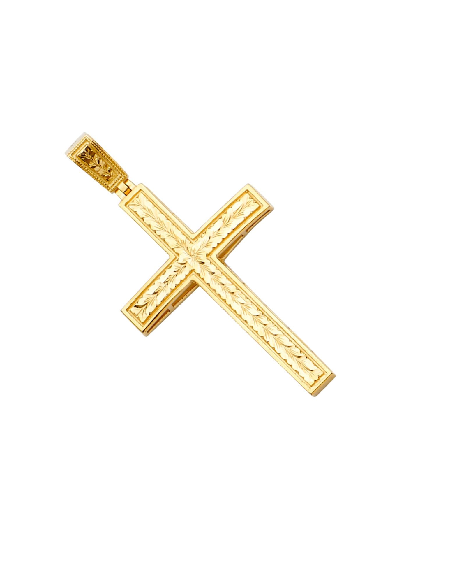 14KY CROSS PENDANT - 4