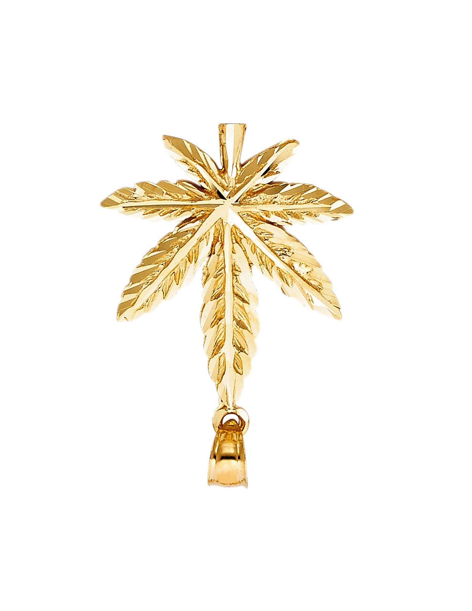 14KY MARIJUANA LEAF PENDANT - 3