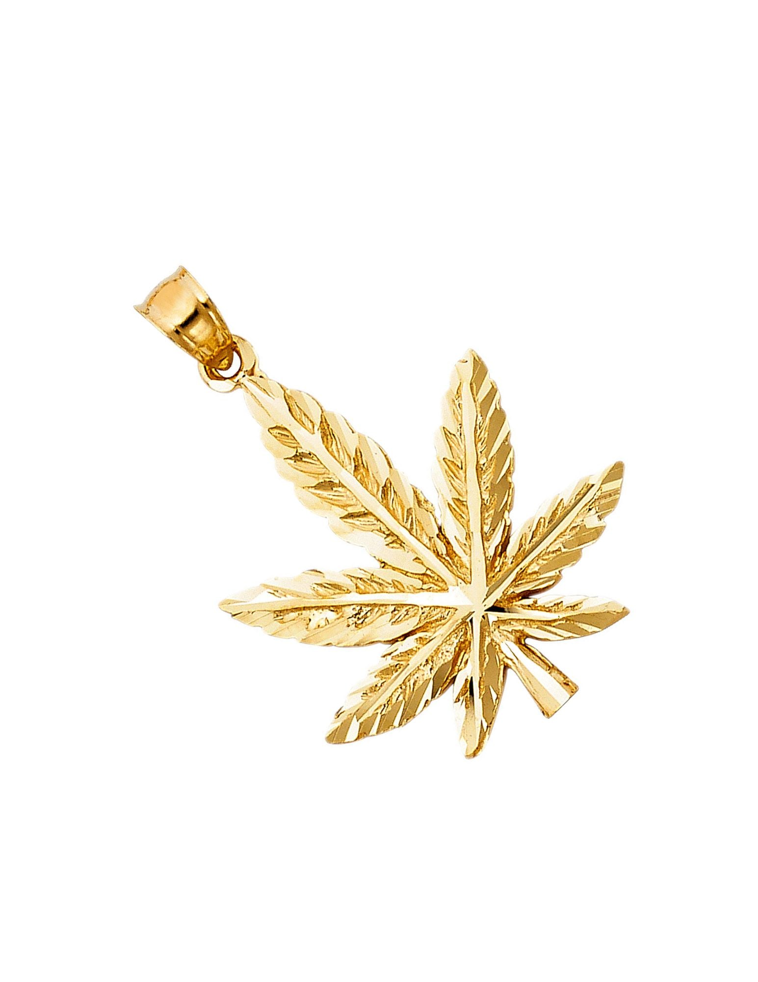 14KY MARIJUANA LEAF PENDANT - 4