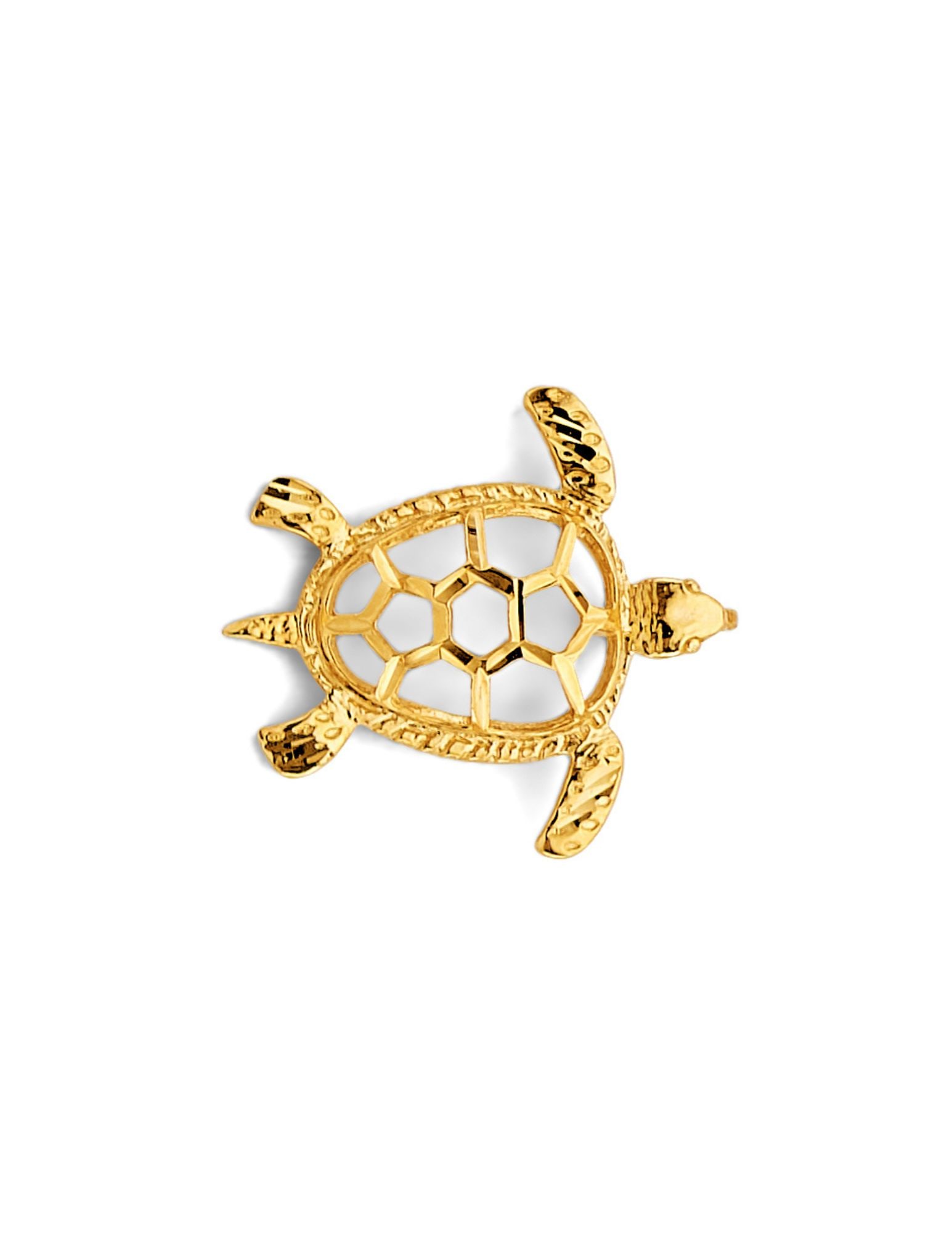 14KY OPEN TURTLE PENDANT - 2