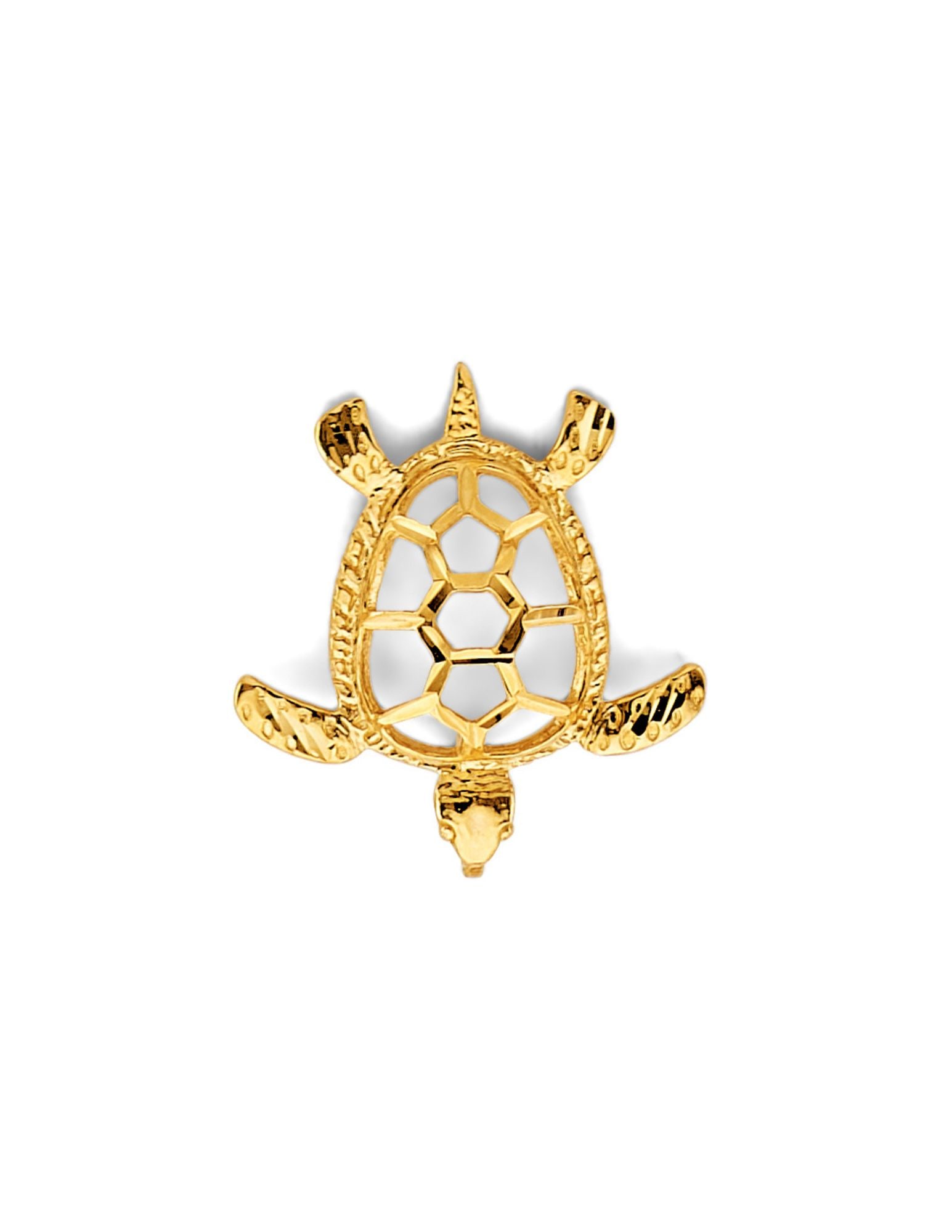 14KY OPEN TURTLE PENDANT - 3