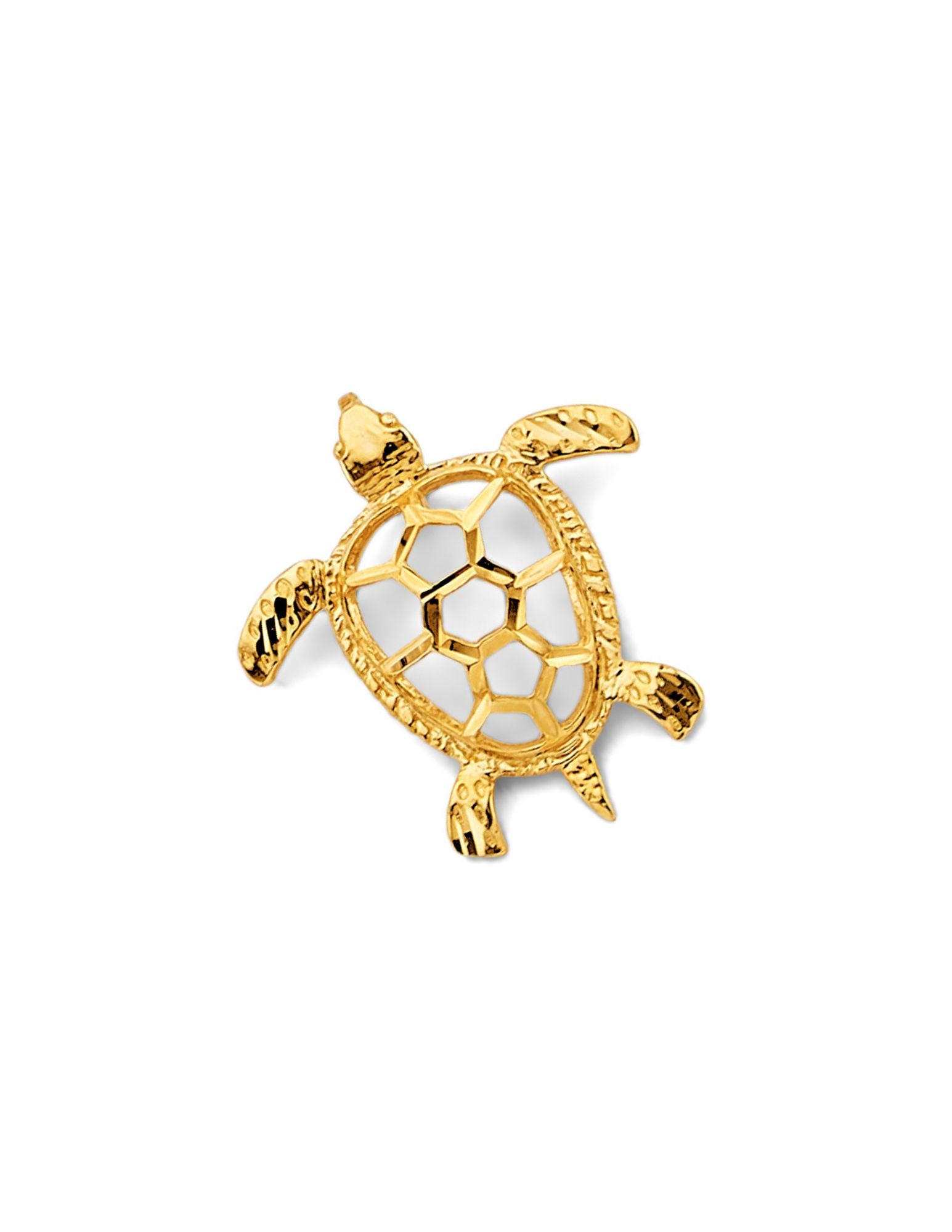 14KY OPEN TURTLE PENDANT - 4