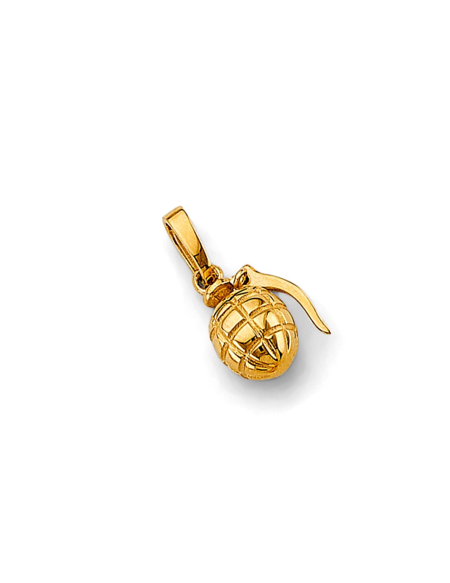 14KY SMALL GRENADE PENDANT - 4