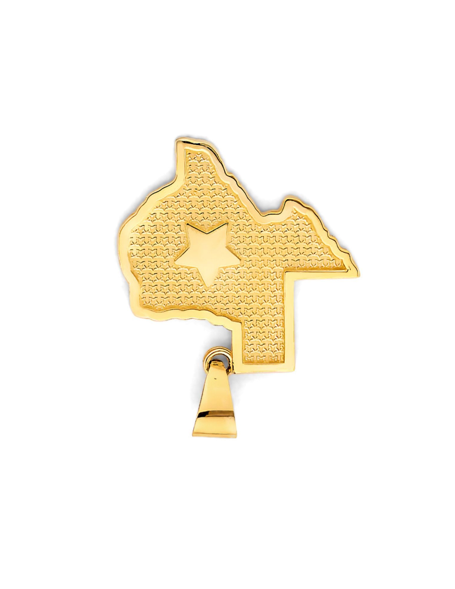14KY TEXAS STATE MAP PENDANT - 3