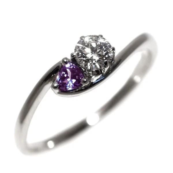 PT900 SYNTHETIC ALEXANDRITE DIAMOND RING: Pt900 synthetic alexandrite diamond ring Brand: None Type/Style: Ring Material: Pt900, Main Stone synthetic alexandrite\Natural Color: None Size: 6 US Accessories: None Accessories Notice: When