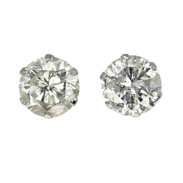 PT900 DIAMOND EARRINGS: Pt900 Diamond Earrings Brand: None Type/Style: piercing Material: Pt900, Main Stone Natural Color: Pt Size: Length/Width/Diameter 6.2 Accessories: None Accessories Notice: When purchasing pre-owned