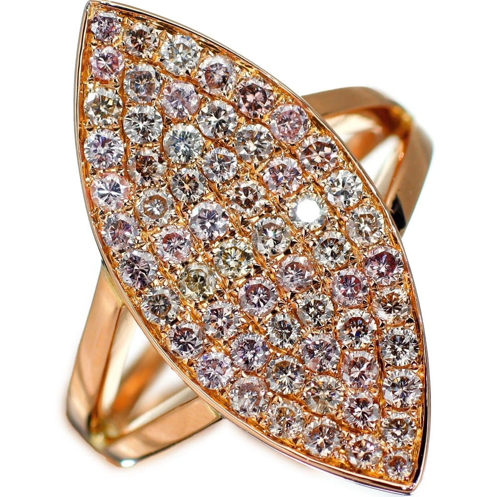 K18PG NATURAL PINK DIAMOND YELLOW DIAMOND RING: K18PG natural pink diamond yellow diamond ring Brand: None Type/Style: Ring Material: K18PG, Main Stone Natural Color: PG Size: 6 US Accessories: None Accessories Notice: When purchasing pre-owned