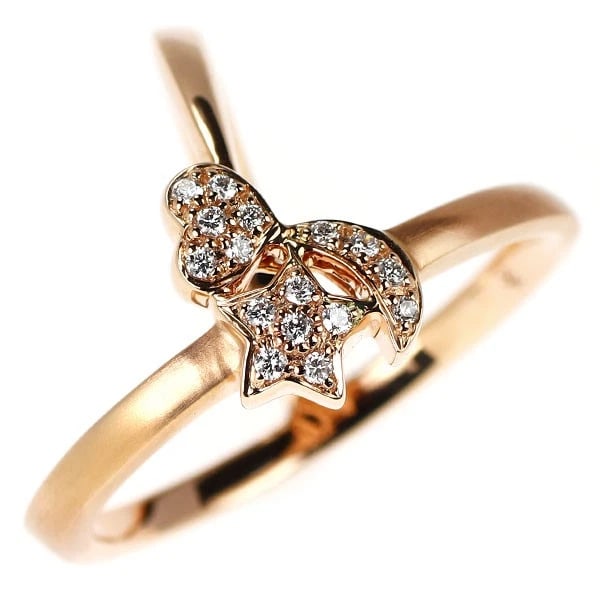 CARRACCI K18PG DIAMOND RING: Carracci K18PG Diamond Ring Brand: None Type/Style: Ring Material: K18PG, Main Stone Natural Color: PG Size: 6.25 - 6.5 US Accessories: None Accessories Notice: When purchasing pre-owned goods,