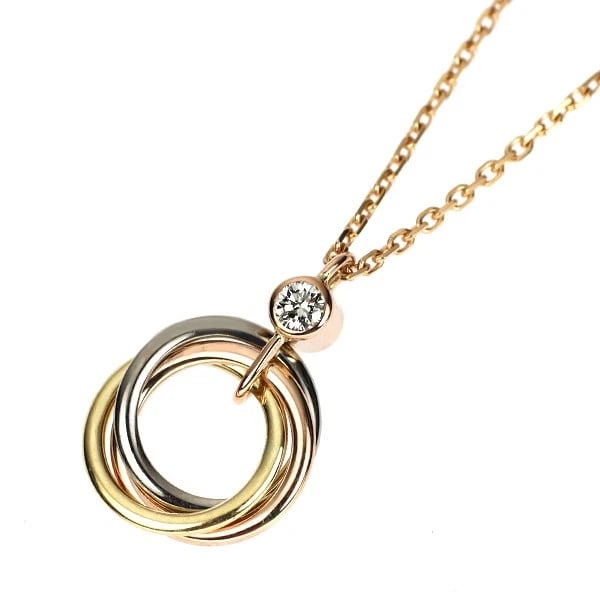 CARTIER K18YG/WG/PG DIAMOND PENDANT NECKLACE BABY: Cartier K18YG/WG/PG Diamond Pendant Necklace Baby Brand: Cartier Type/Style: pendant necklace Material: K18YG/WG/PG, Main Stone Natural Color: YG/WG/PG Size: Chain Length 40cm Accessories: None