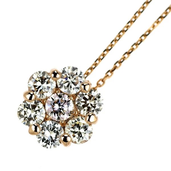 K18PG NATURAL PINK DIAMOND PENDANT NECKLACE: K18PG Natural Pink Diamond Pendant Necklace Brand: None Type/Style: pendant necklace Material: K14PG, Main Stone Natural Color: PG Size: Chain Length: 45cm Accessories: None Accessories Notice: When
