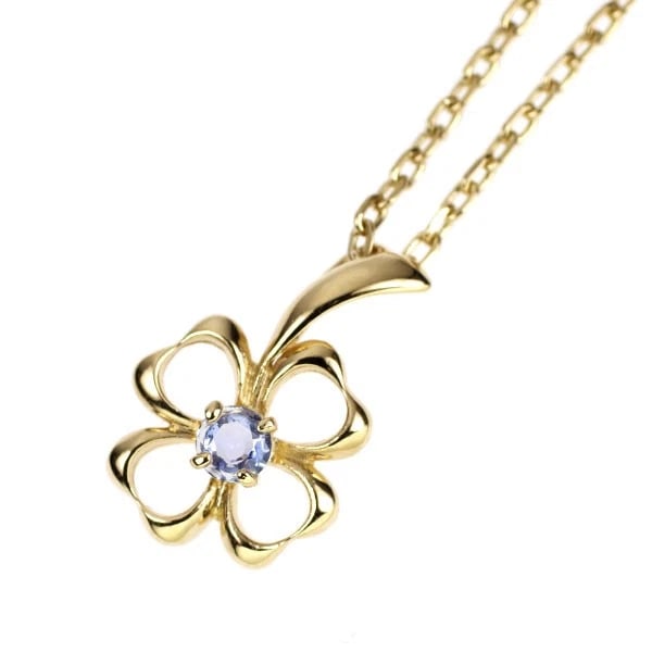 K18YG TANZANITE PENDANT NECKLACE: K18YG tanzanite pendant necklace Brand: None Type/Style: pendant necklace Material: K18YG, Main Stone Tanzanite Color: YG Size: Chain Length 40.5cm Accessories: None Accessories Notice: When
