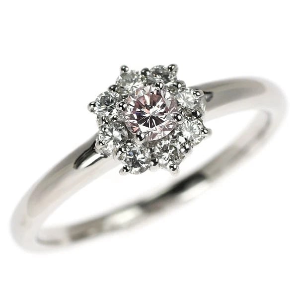 PT900 NATURAL PINK DIAMOND RING: Pt900 Natural Pink Diamond Ring Brand: None Type/Style: Ring Material: Pt900, Main Stone Natural Color: None Size: 8.75 US Accessories: None Accessories Notice: When purchasing pre-owned goods,