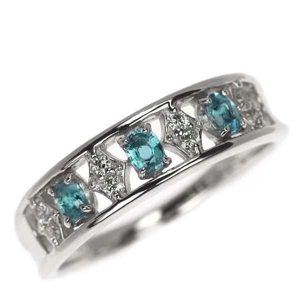 PT950 GRANDIDIERITE DIAMOND RING: Pt950 grandidierite diamond ring Brand: None Type/Style: Ring Material: Pt950, Main Stone Natural/grandidierite Color: None Size: 4.5 US Accessories: None Accessories Notice: When purchasing