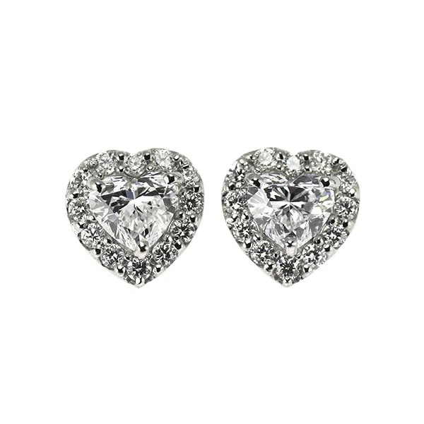 PT950/ PT900 HEART SHAPE DIAMOND EARRINGS: Pt950/ Pt900 Heart Shape Diamond Earrings Brand: None Type/Style: piercing Material: Pt950/ Pt900, Main Stone Natural Color: Pt Size: Length/Width/Diameter 7.4 Accessories: None Accessories Notice: