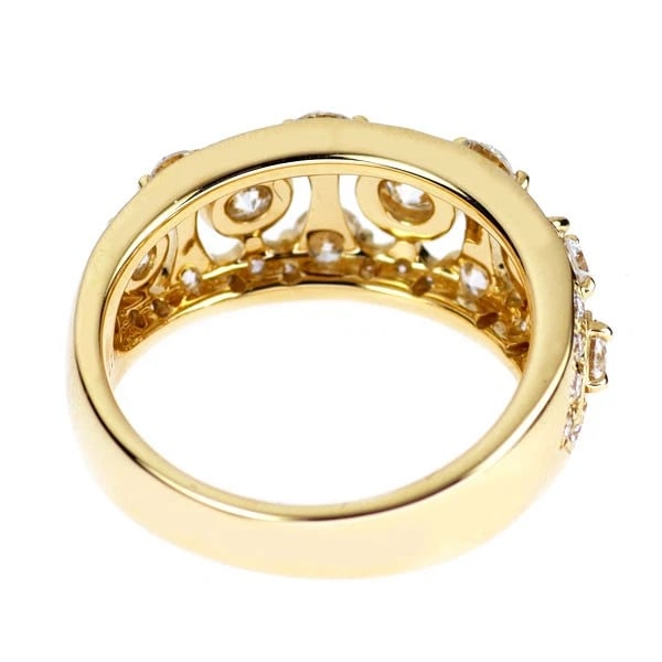 K18YG DIAMOND RING - 3