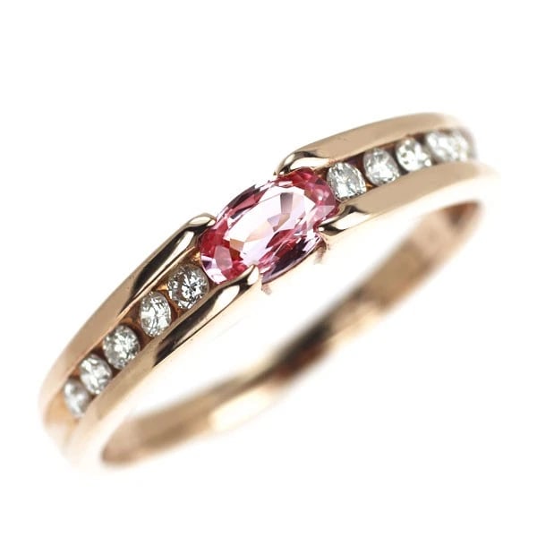 K18PG FANCY COLOR SAPPHIRE DIAMOND RING: K18PG fancy color sapphire diamond ring Brand: None Type/Style: Ring Material: K18PG, Main Stone Sapphire Color: PG Size: 5.25 US Accessories: None Accessories Notice: When purchasing pre-owned