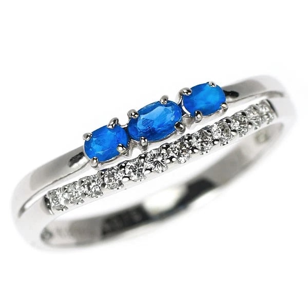 K18WG AUNITE DIAMOND RING: K18WG Aunite Diamond Ring Brand: None Type/Style: Ring Material: K18WG, Main Stone Natural Color: WG Size: 5.5 - 5.75 US Accessories: None Accessories Notice: When purchasing pre-owned goods, please