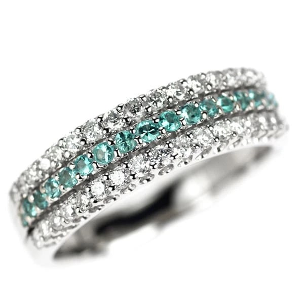 MITSUKOSHI PT900 PARAIBA TOURMALINE DIAMOND RING: Mitsukoshi Pt900 Paraiba Tourmaline Diamond Ring Brand: None Type/Style: Ring Material: Pt900, Main Stone Natural/Paraiba Tourmaline Color: None Size: 6 US Accessories: None Accessories Notice: When