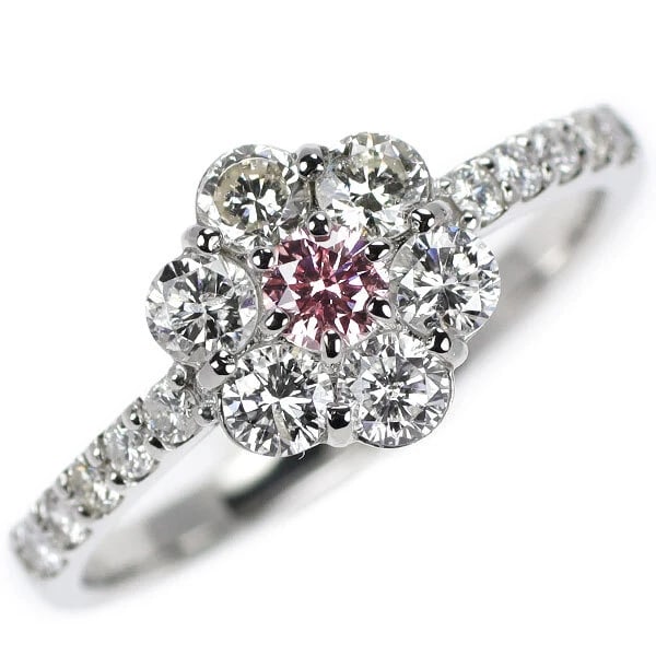 PT950 NATURAL PINK DIAMOND RING (1 of 2)