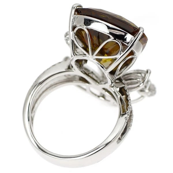 K18WG SPHENE DIAMOND RING - 3