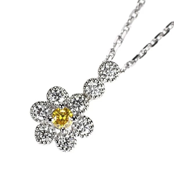 PT900/ PT850 NATURAL YELLOW DIAMOND PENDANT NECKLACE: Pt900/ Pt850 Natural Yellow Diamond Pendant Necklace Brand: None Type/Style: pendant necklace Material: PT900, Main Stone Natural Color: Pt Size: Chain Length 45cm Accessories: None Accessories