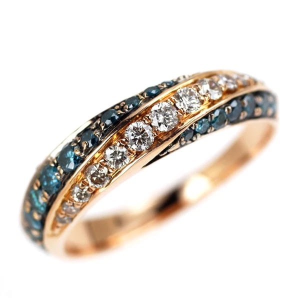 K18PG DIAMOND RING: K18PG diamond ring Brand: None Type/Style: Ring Material: K18PG, Main Stone Natural Color: PG Size: 5.5 - 5.75 US Accessories: None Accessories Notice: When purchasing pre-owned goods, please refer