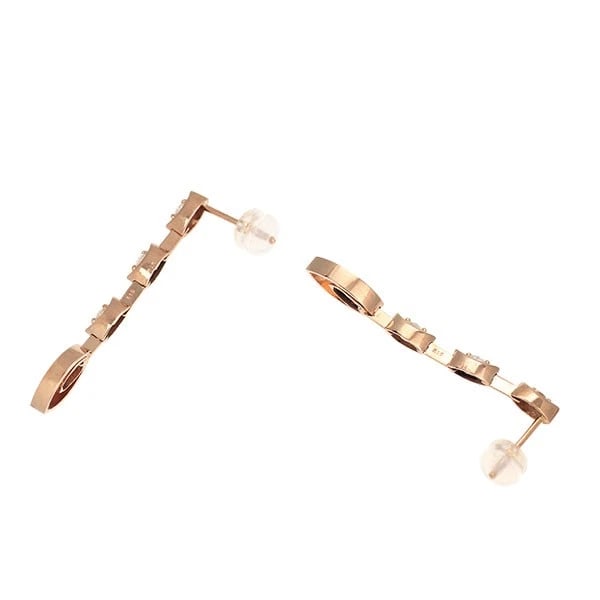 K18YG/PG DIAMOND EARRING - 2