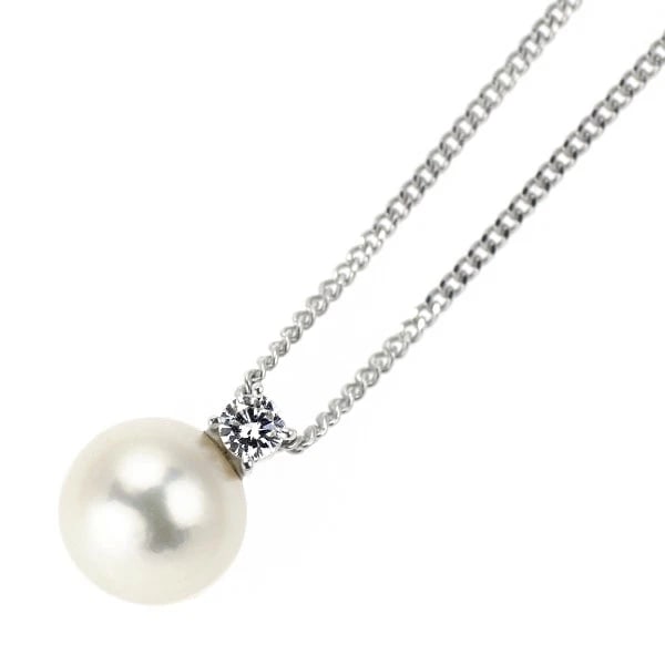 TASAKI PEARL PT850 AKOYA PEARL DIAMOND PENDANT NECKLACE: Tasaki Pearl Pt850 Akoya Pearl Diamond Pendant Necklace Brand: Tasaki Pearl Type/Style: pendant necklace Material: Pt850, Main Stone Natural/Akoya Pearl Color: Pt Size: Chain Length 41cm Accessories: