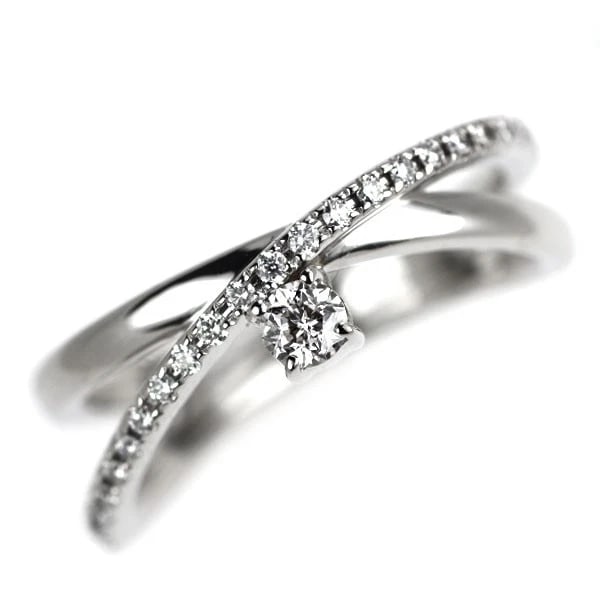 PT950 DIAMOND RING: Pt950 diamond ring Brand: None Type/Style: Ring Material: Pt900, Main Stone Natural Color: None Size: 5.5 - 5.75 US Accessories: None Accessories Notice: When purchasing pre-owned goods, please refer