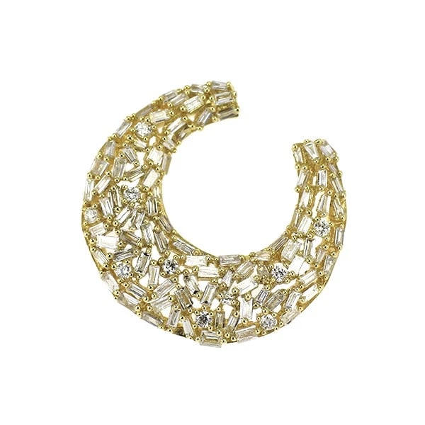 K18YG DIAMOND PENDANT TOP: K18YG DIAMOND PENDANT TOP Brand: None Type/Style: pendant top Material: K18YG, Main Stone NAtural Color: YG Size: Length/Width/Diameter 17.8 Accessories: None Accessories Notice: When purchasing