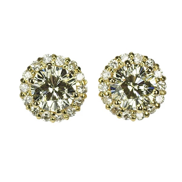 K18YG SAKURA CUT DIAMOND EARRINGS: K18YG Sakura Cut Diamond Earrings Brand: None Type/Style: piercing Material: K18YG, Main Stone Natural Color: YG Size: Length/Width/Diameter 7.8 Accessories: None Accessories Notice: When purchasing
