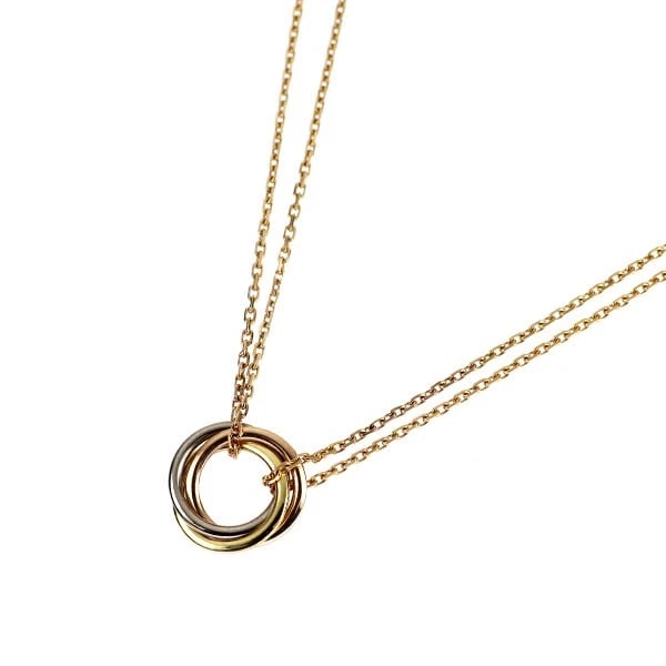 CARTIER K18YG/WG/PG PENDANT NECKLACE: Cartier K18YG/WG/PG Pendant Necklace Brand: Cartier Type/Style: pendant necklace Material: K18YG/WG/PG, Color: YG/WG/PG Size: Chain Length 41cm Accessories: None Accessories Notice: When purchasing