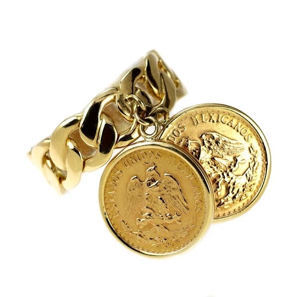 K22/ K18YG RING: K22/ K18YG ring Brand: None Type/Style: Ring Material: K18YG, Color: YG Size: 5.5 - 5.75 US Accessories: None Accessories Notice: When purchasing pre-owned goods, please refer to the photos of the