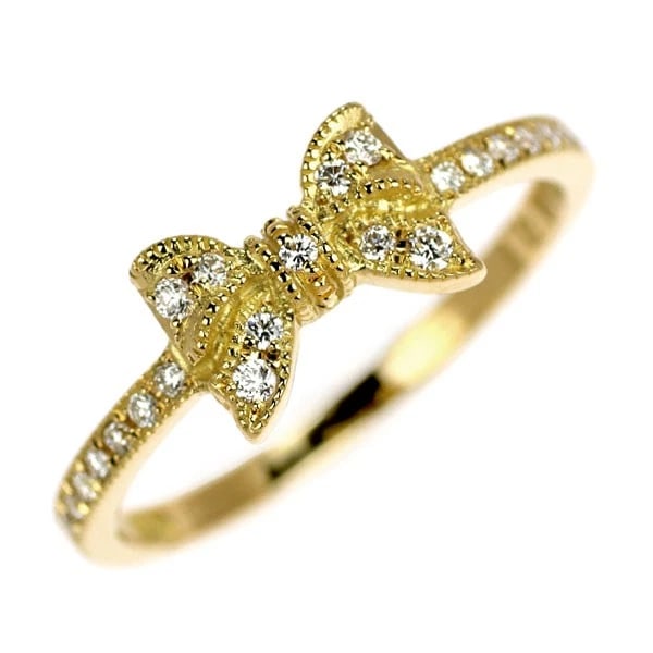 AKER/AHKAH K18YG DIAMOND RING: Aker/ahkah K18YG diamond ring Brand: ahkah Type/Style: Ring Material: K18YG, Main Stone Natural Color: YG Size: 4.75 - 5 US Accessories: None Accessories Notice: When purchasing pre-owned goods,