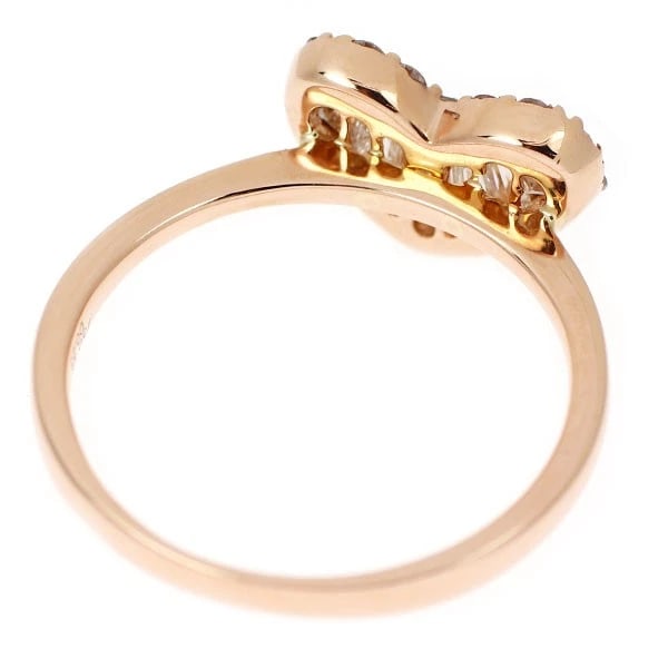 K18PG DIAMOND RING HEART - 2