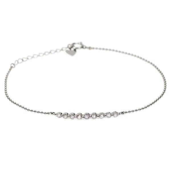 PT900/ PT850 DIAMOND BRACELET: Pt900/ Pt850 Diamond Bracelet Brand: None Type/Style: bracelets Material: Pt900/ Pt850, Main Stone Natural Color: None Size: Chain Length 19 cm Length/Width/Diameter 2.7 Accessories: None Accessories